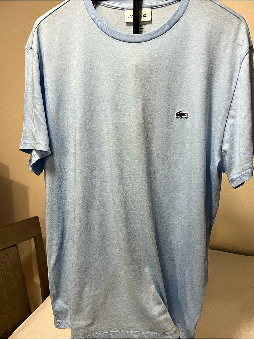 Lacoste Men's Crew Neck Pima Cotton Jersey T-Shirt Short Sleeve Cotton Tee in